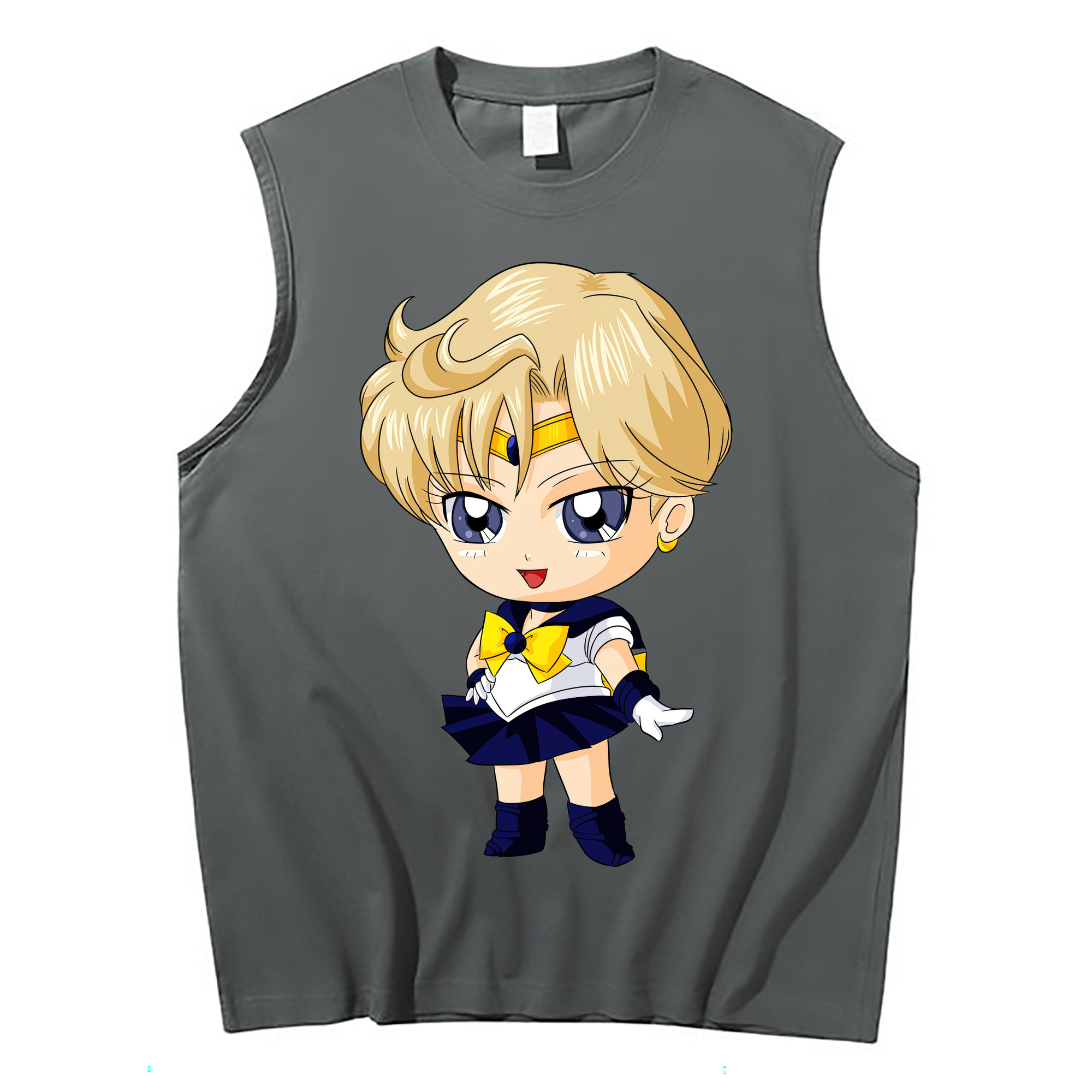 （画像用） 美少女戦士セーラームーン 天王はるか Sailor Moon Tenoh Haruka コットン100％タンクトップ（フロントプリント）